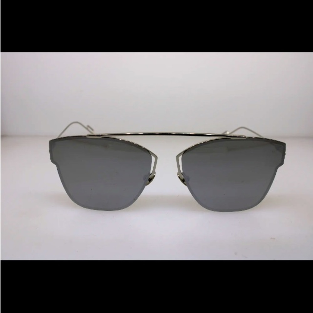 Authentic Dior CD 0204S 632/5K Silver Metal Fashion Sunglasses Silver Mi…